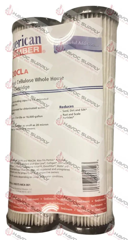 W20CLA - 20 MICRON PLEATED WATER FILTERS (2PK) - HAVOC SUPPLY, LLC