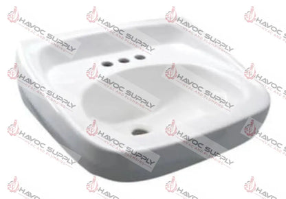 Z5344WH - ZURN WALL HUNG 20X18 WHITE LAV 4CC SINKS