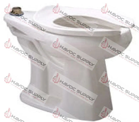Z5665 - ZURN ADA HEIGHT ELONGATED CLOSET FLUSH VALVE TOILET BOWL - HAVOC SUPPLY, LLC